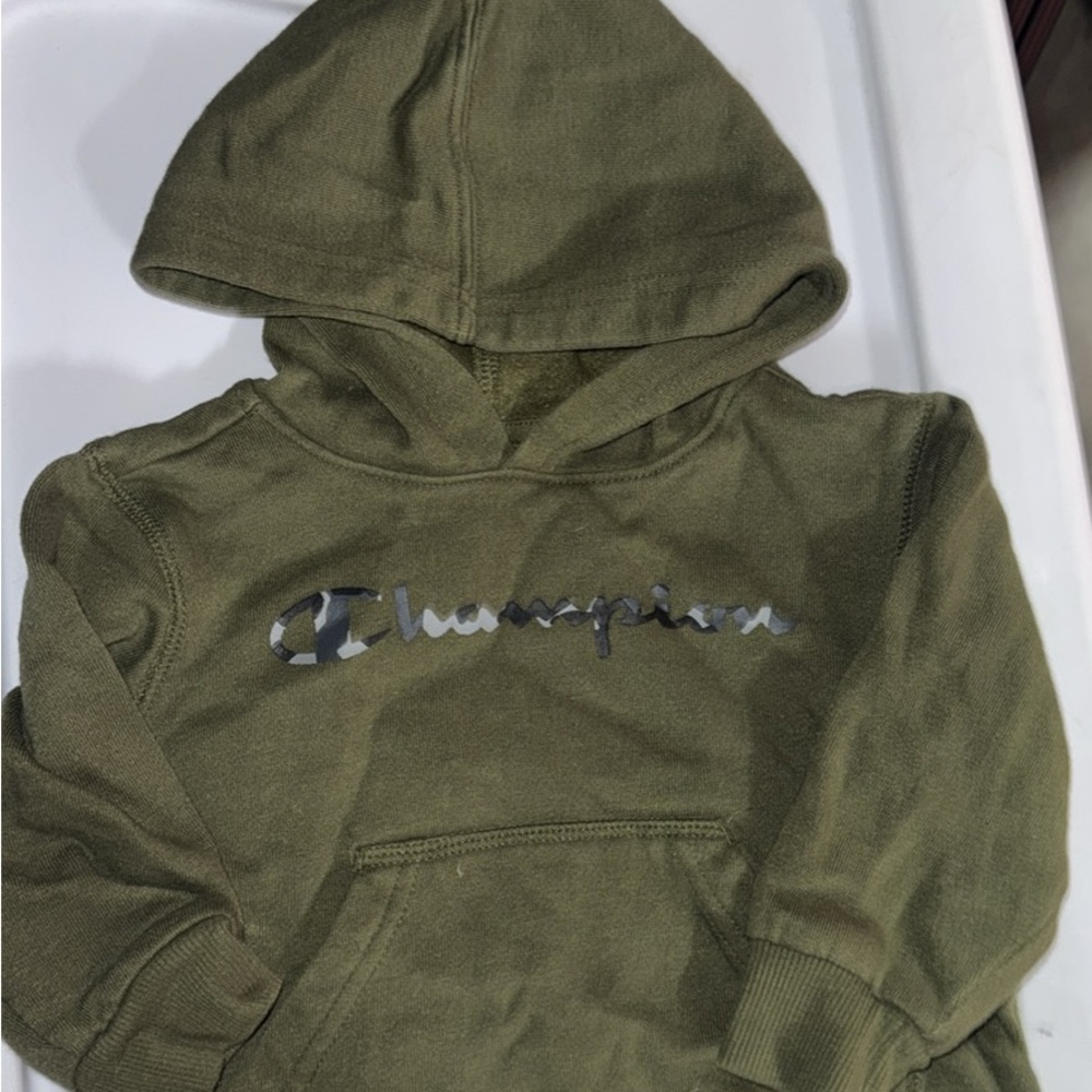 Champion Green Pullover Hoodie Sweatshirt